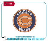 Chicago Bears Embroidery Design 2 - FineryEmbroidery