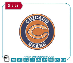 Chicago Bears Embroidery Design 2 - FineryEmbroidery