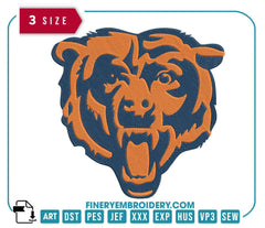 Chicago Bears Embroidery Design 3 - FineryEmbroidery