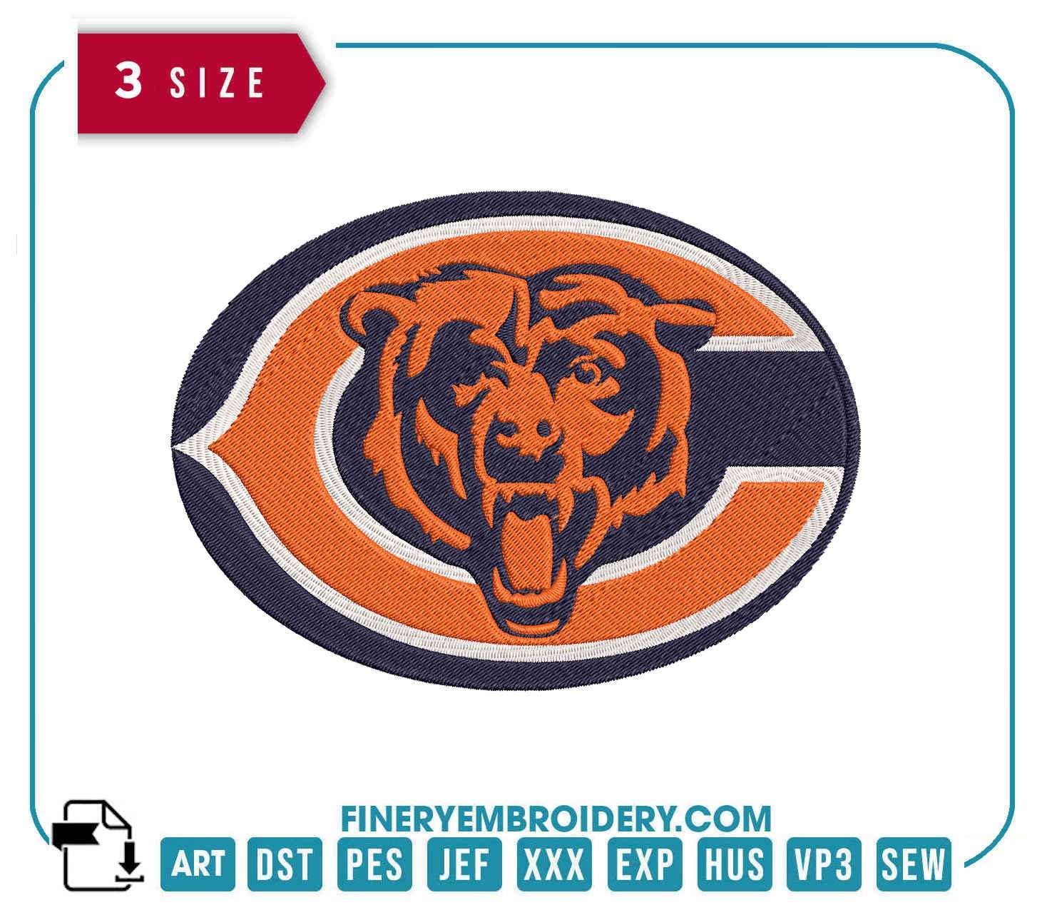 Chicago Bears Embroidery Design 4 - FineryEmbroidery