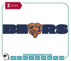 Chicago Bears Embroidery Design 5 - FineryEmbroidery