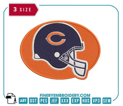 Chicago Bears Embroidery Design 6 - FineryEmbroidery