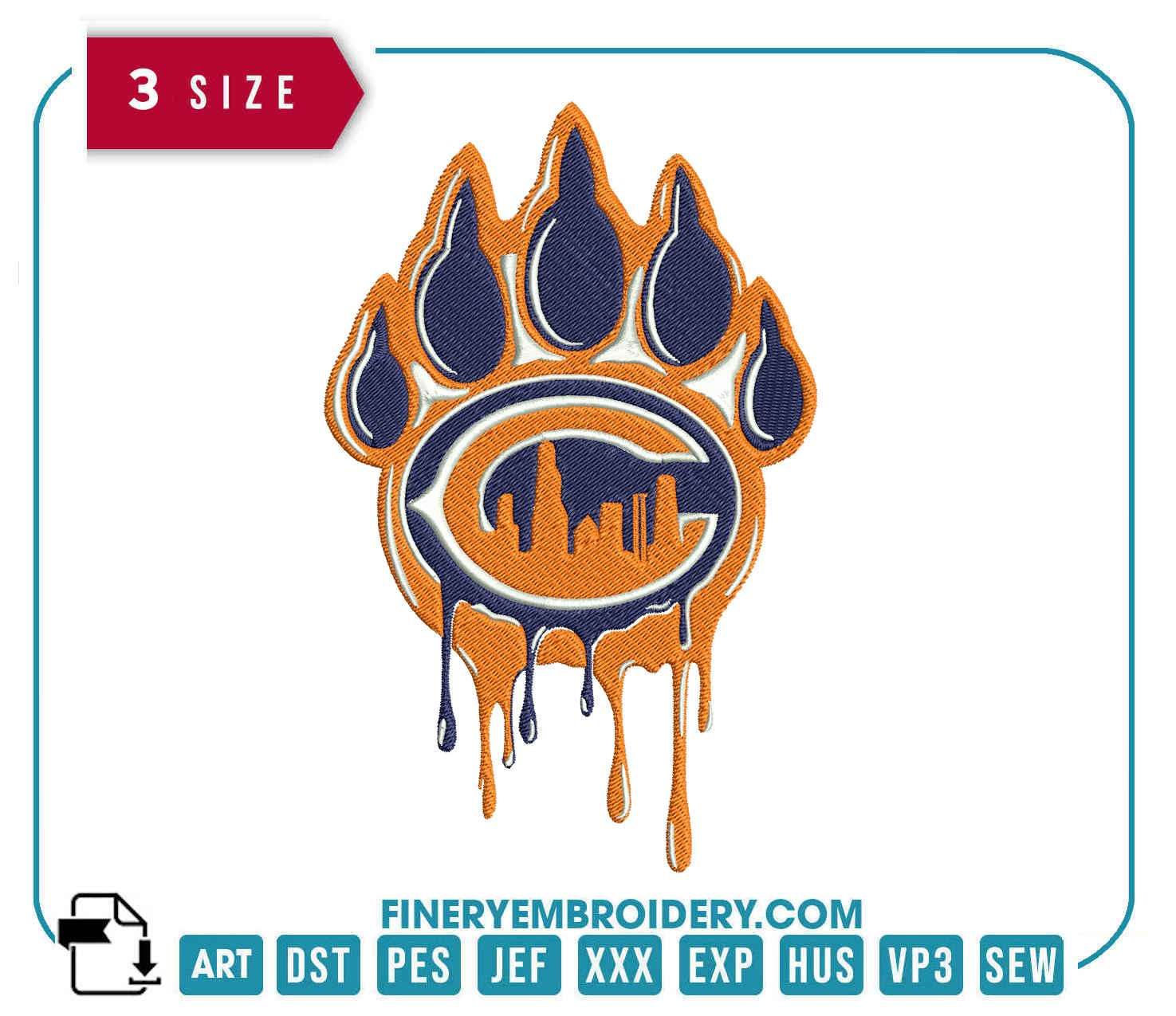 Chicago Bears Embroidery Design 7 - FineryEmbroidery