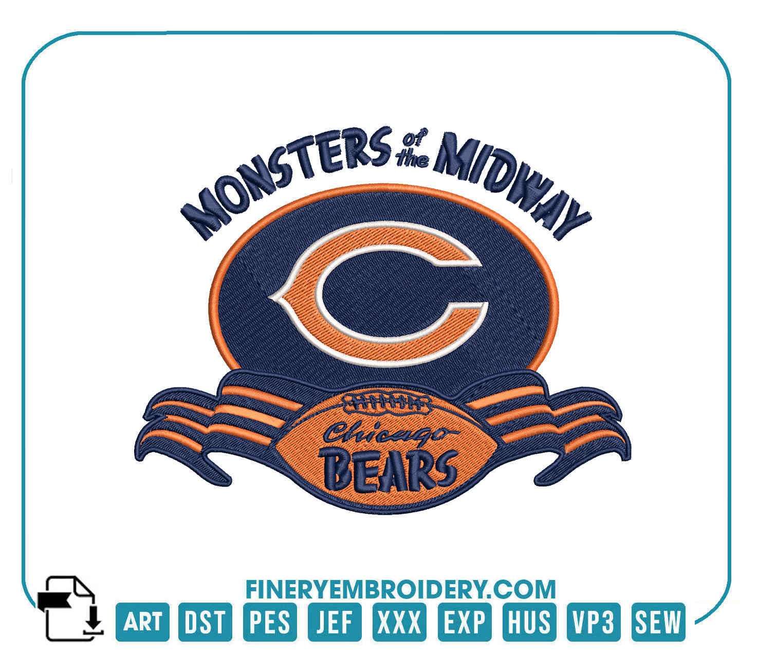 Chicago Bears Embroidery Design 8 - FineryEmbroidery