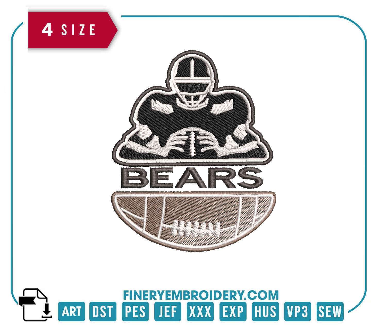 Chicago Bears Team Player : Embroidery Design - FineryEmbroidery