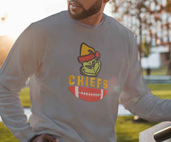 Chiefs Grinch Holiday Sweatshirt Embroidery Design - FineryEmbroidery