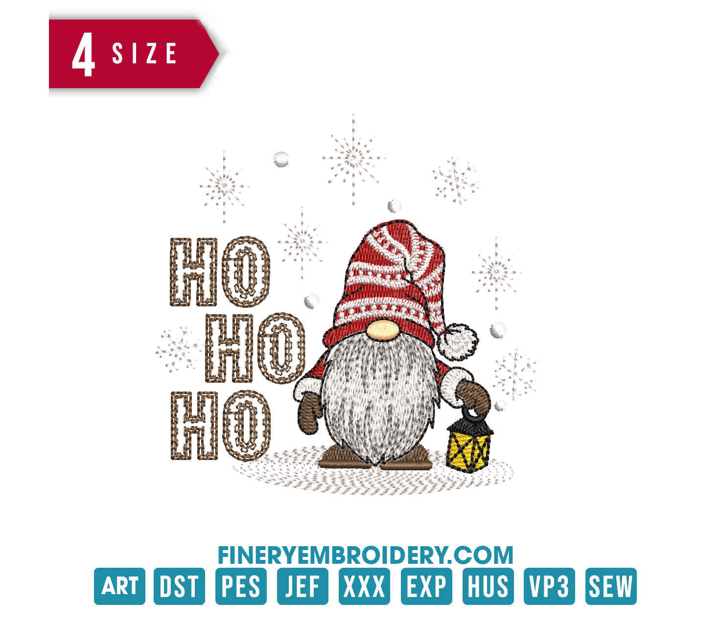 Christmas Gnome 3: Embroidery Design