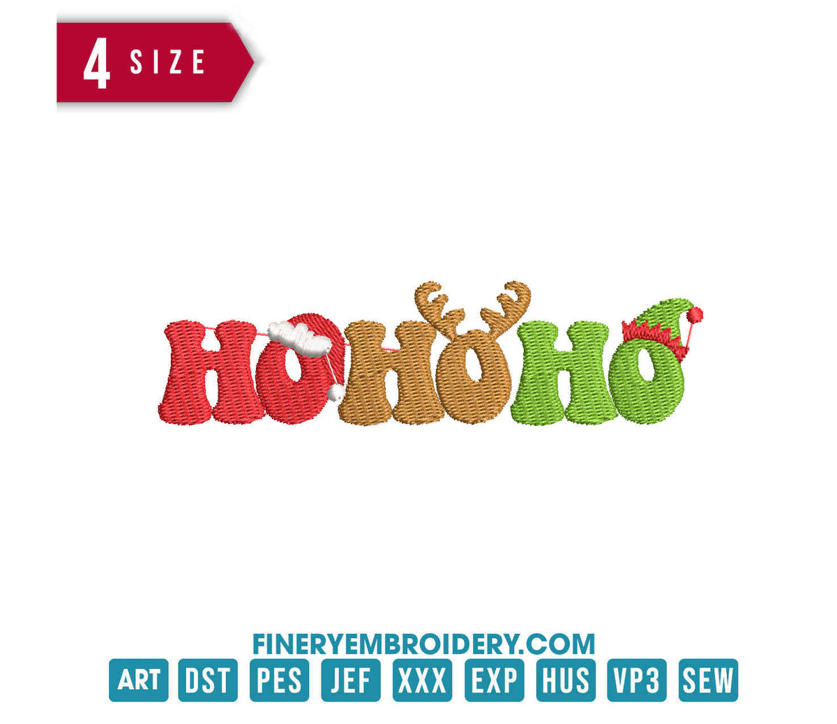 Christmas HoHoHo : Embroidery Design