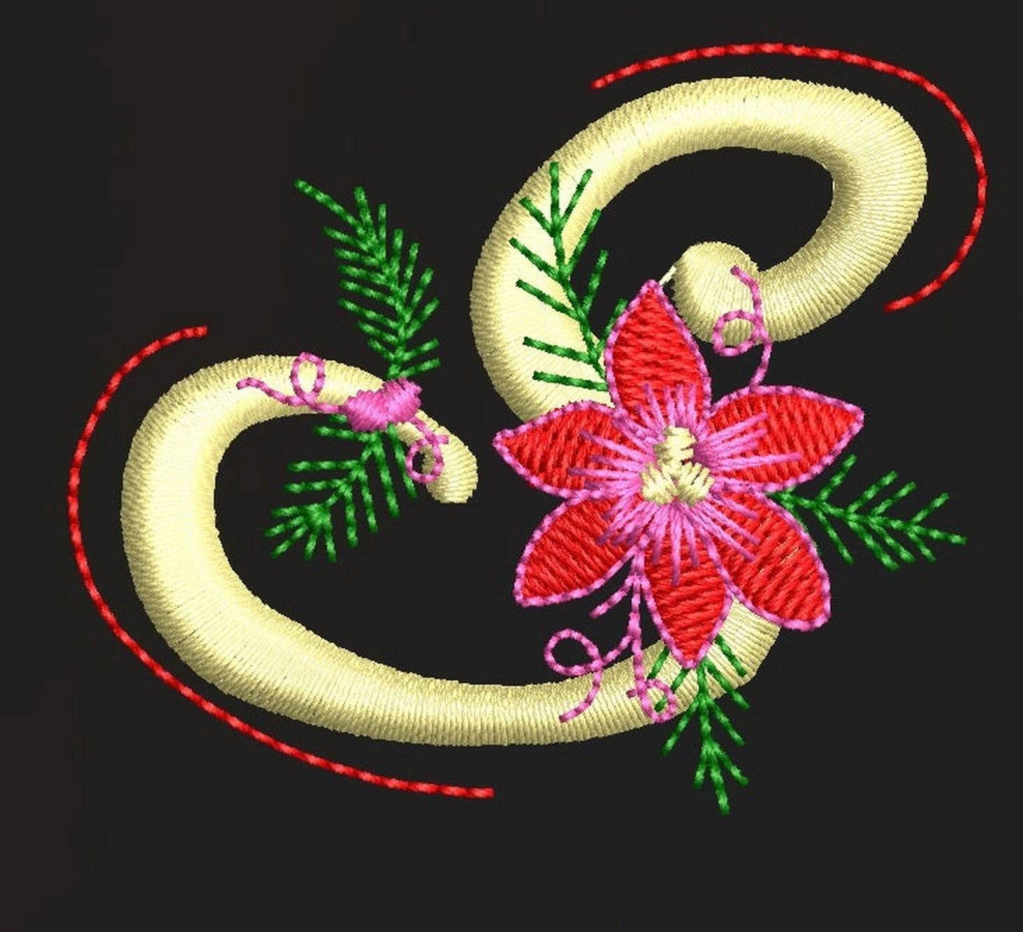 Christmas Alphabet- Embroidery Design Collection - FineryEmbroidery