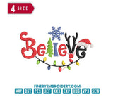 Christmas Believe : Embroidery Design - FineryEmbroidery