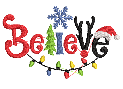 Christmas Believe : Embroidery Design - FineryEmbroidery