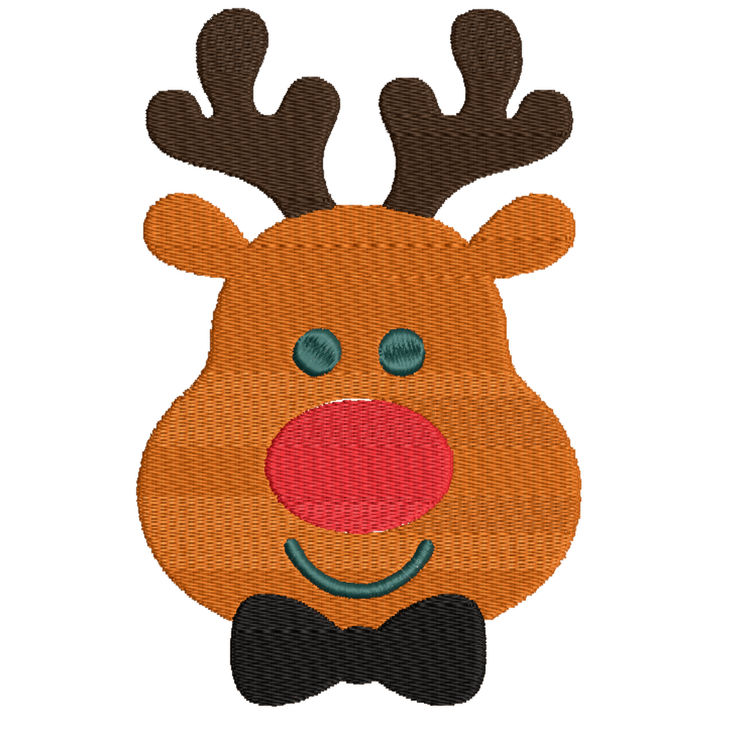 Christmas Boy Reindeer Face : Embroidery Design - FineryEmbroidery