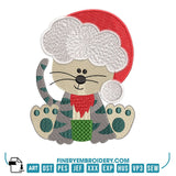 Christmas Cats Embroidery Design Pack - FineryEmbroidery