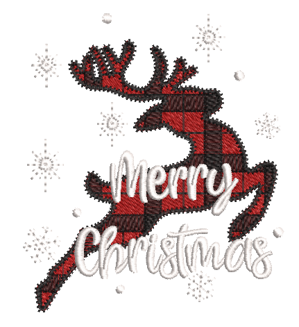 Christmas Deer: Embroidery Design - FineryEmbroidery
