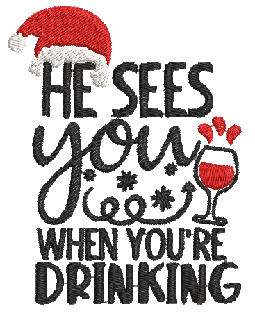 Christmas Drinking Quotes - Designs pack : Embroidery Design - FineryEmbroidery