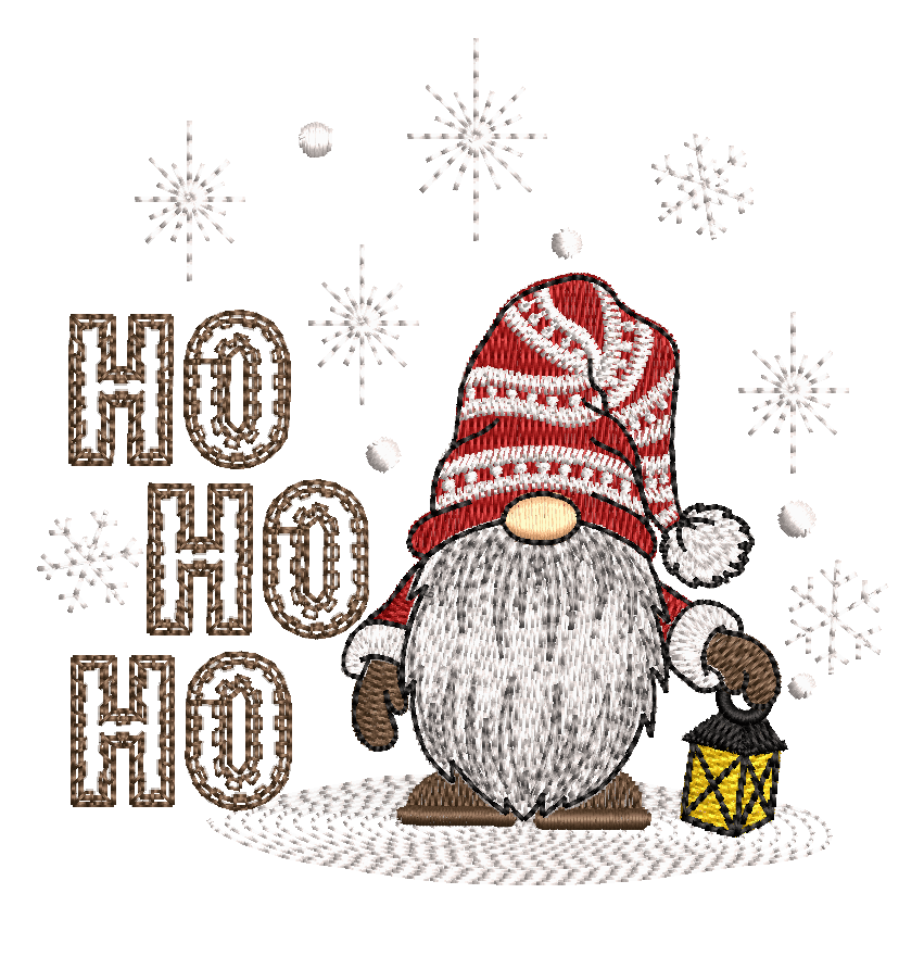 Christmas Gnome 3: Embroidery Design - FineryEmbroidery
