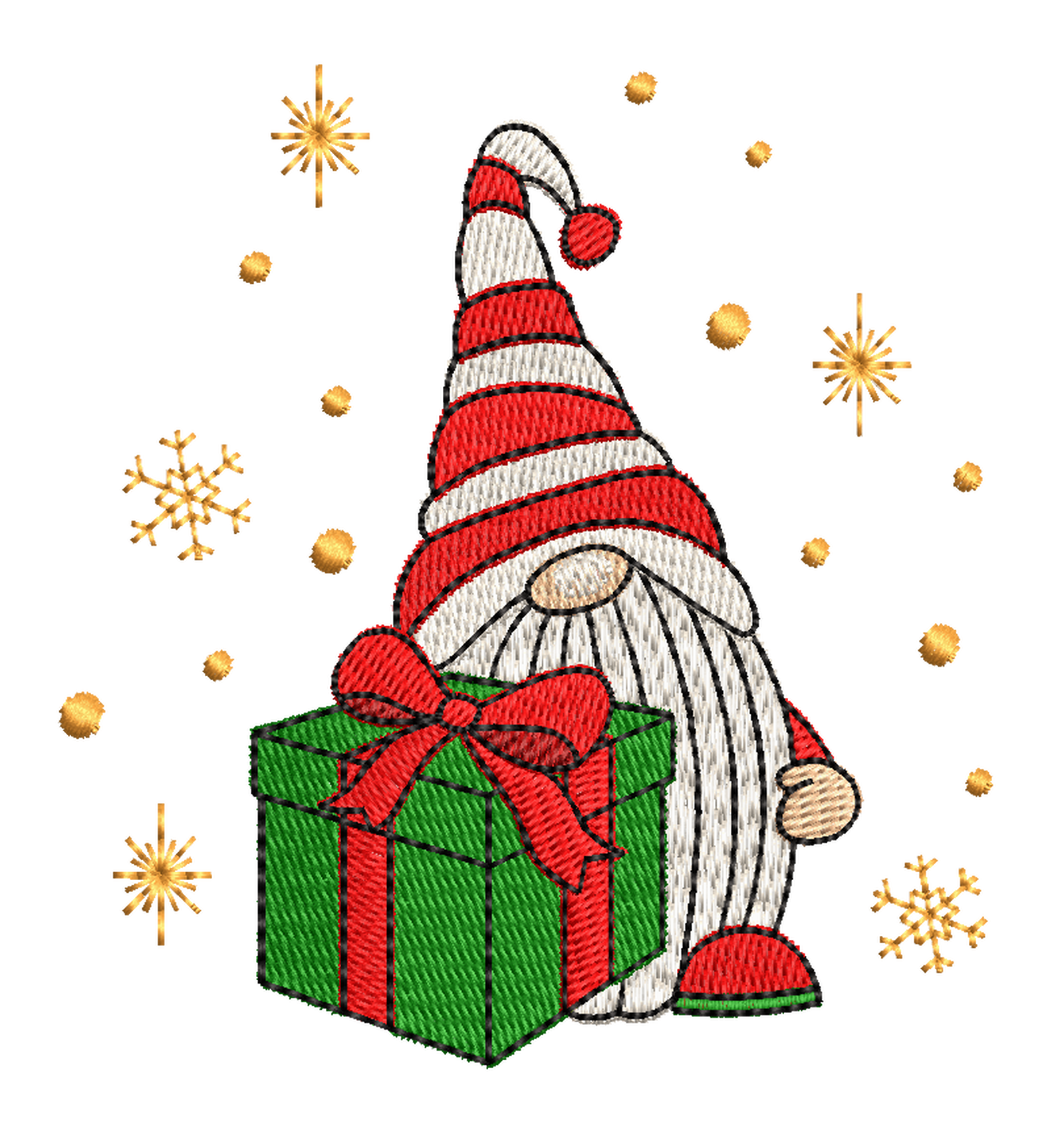 Christmas Gnome 4: Embroidery Design - FineryEmbroidery