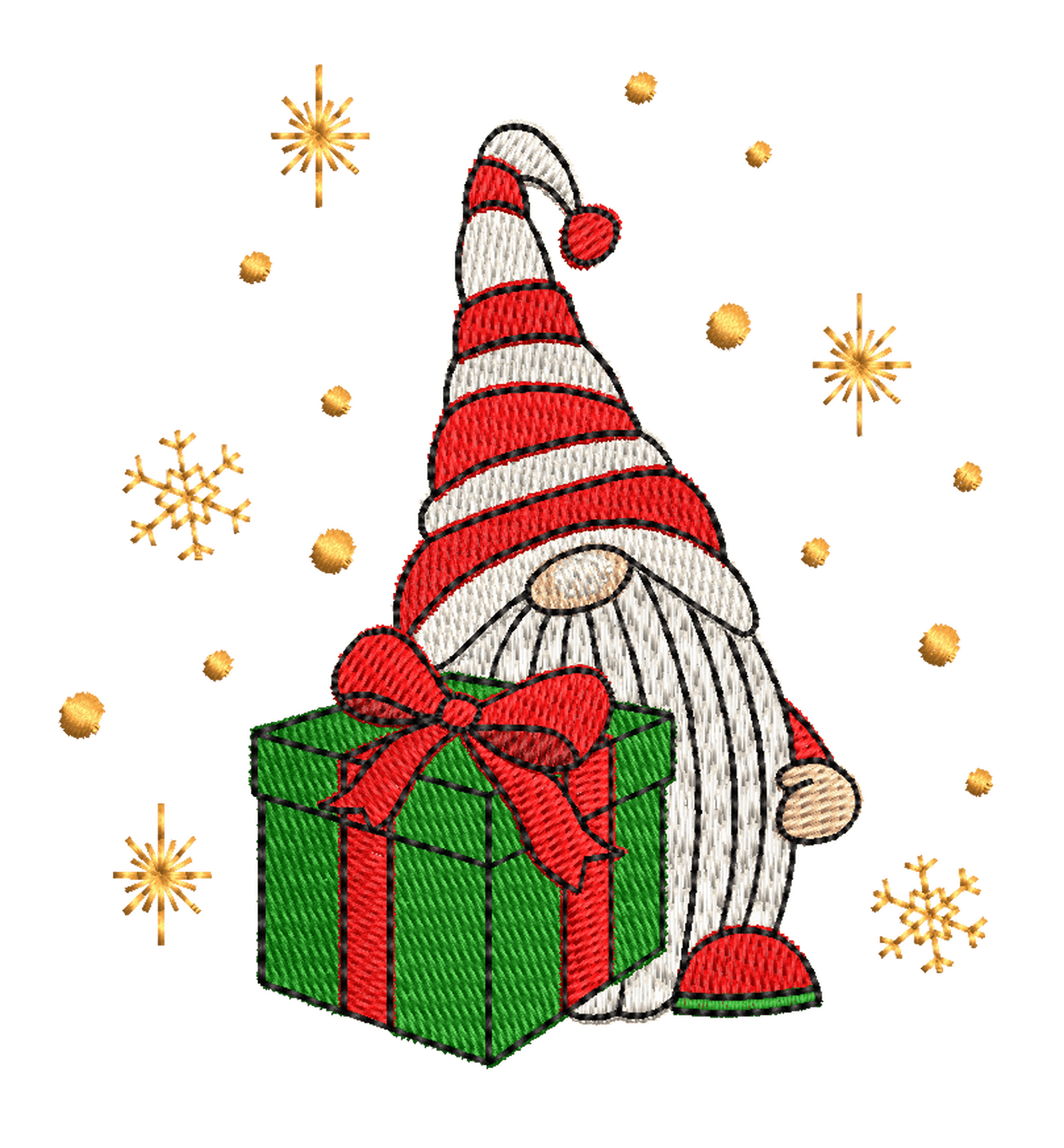 Christmas Gnome 4: Embroidery Design - FineryEmbroidery