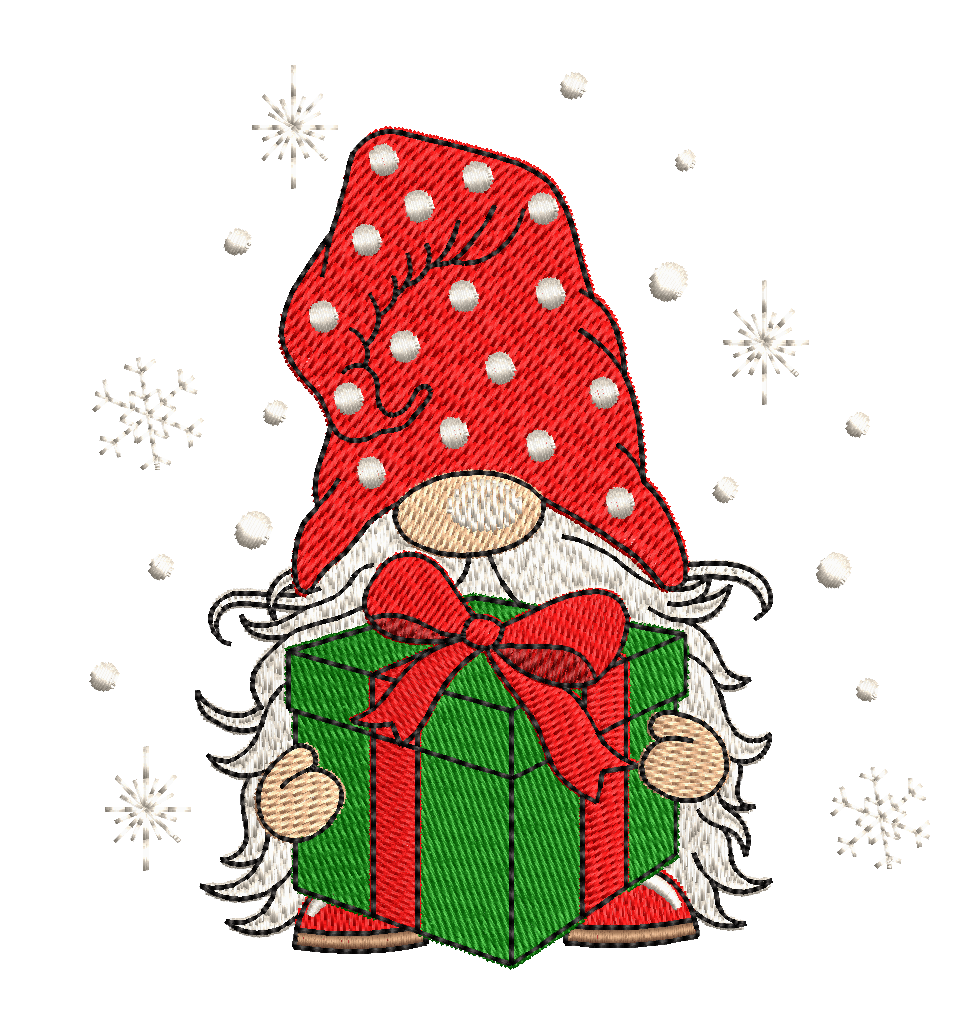 Christmas Gnome 5: Embroidery Design - FineryEmbroidery