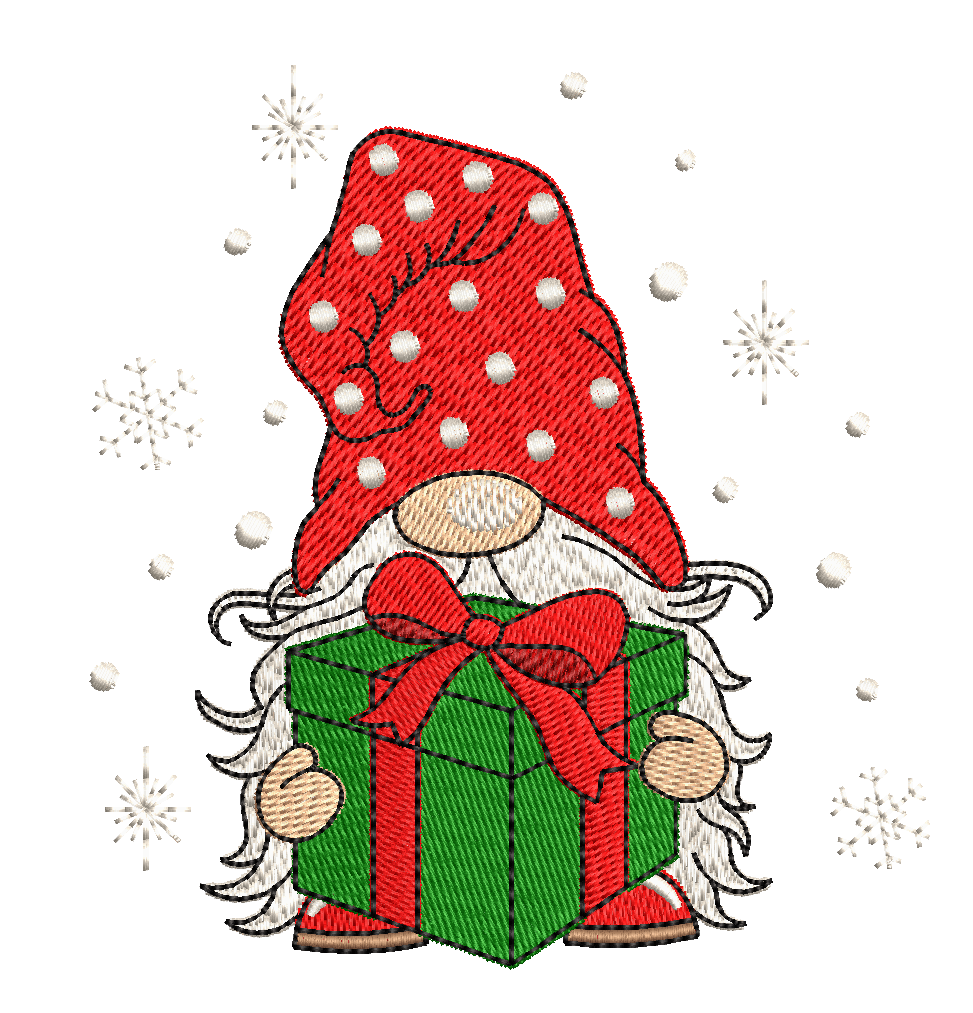 Christmas Gnome 5: Embroidery Design - FineryEmbroidery