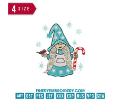 Christmas Gnome: Embroidery Design - FineryEmbroidery