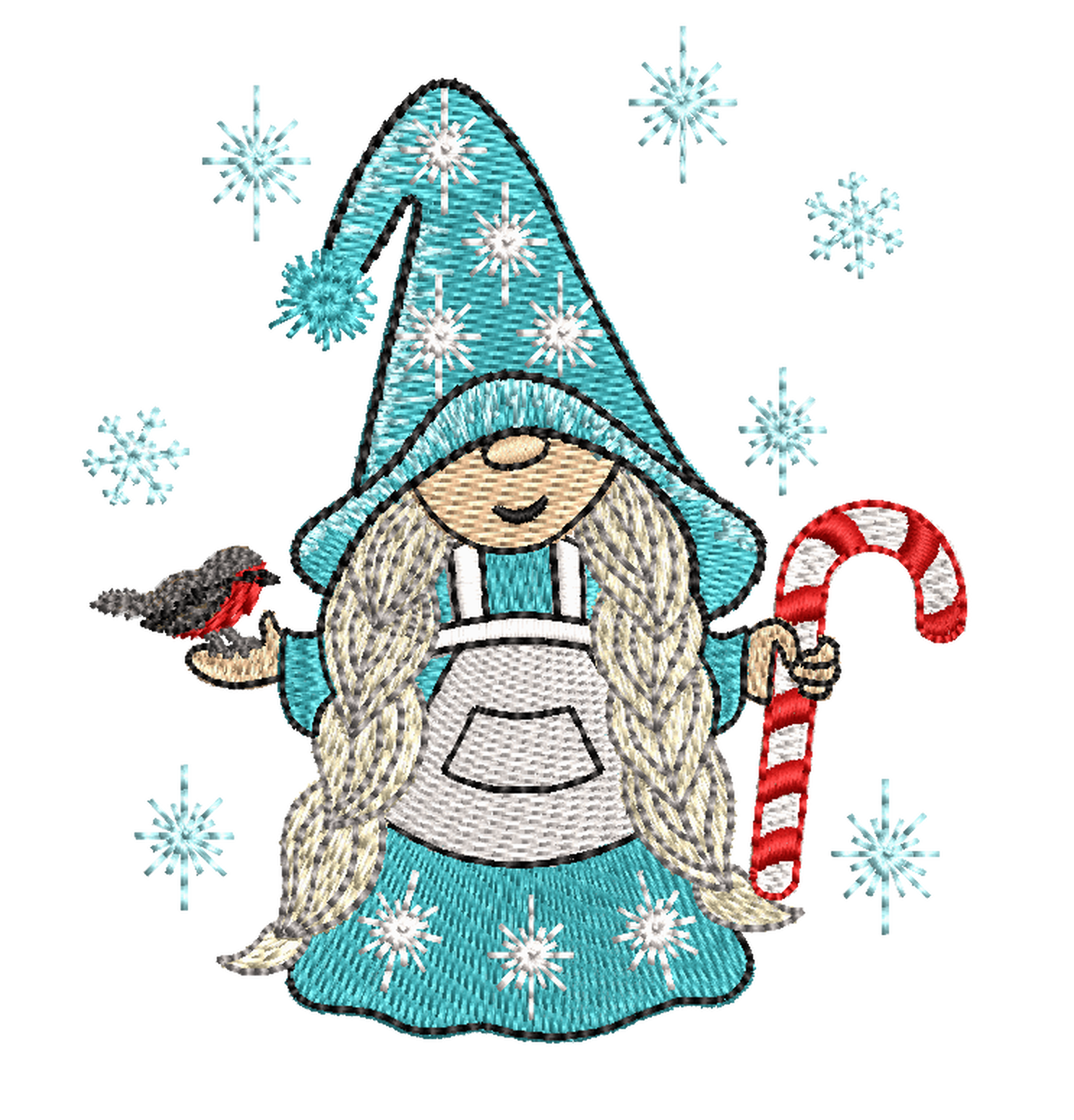 Christmas Gnome: Embroidery Design - FineryEmbroidery