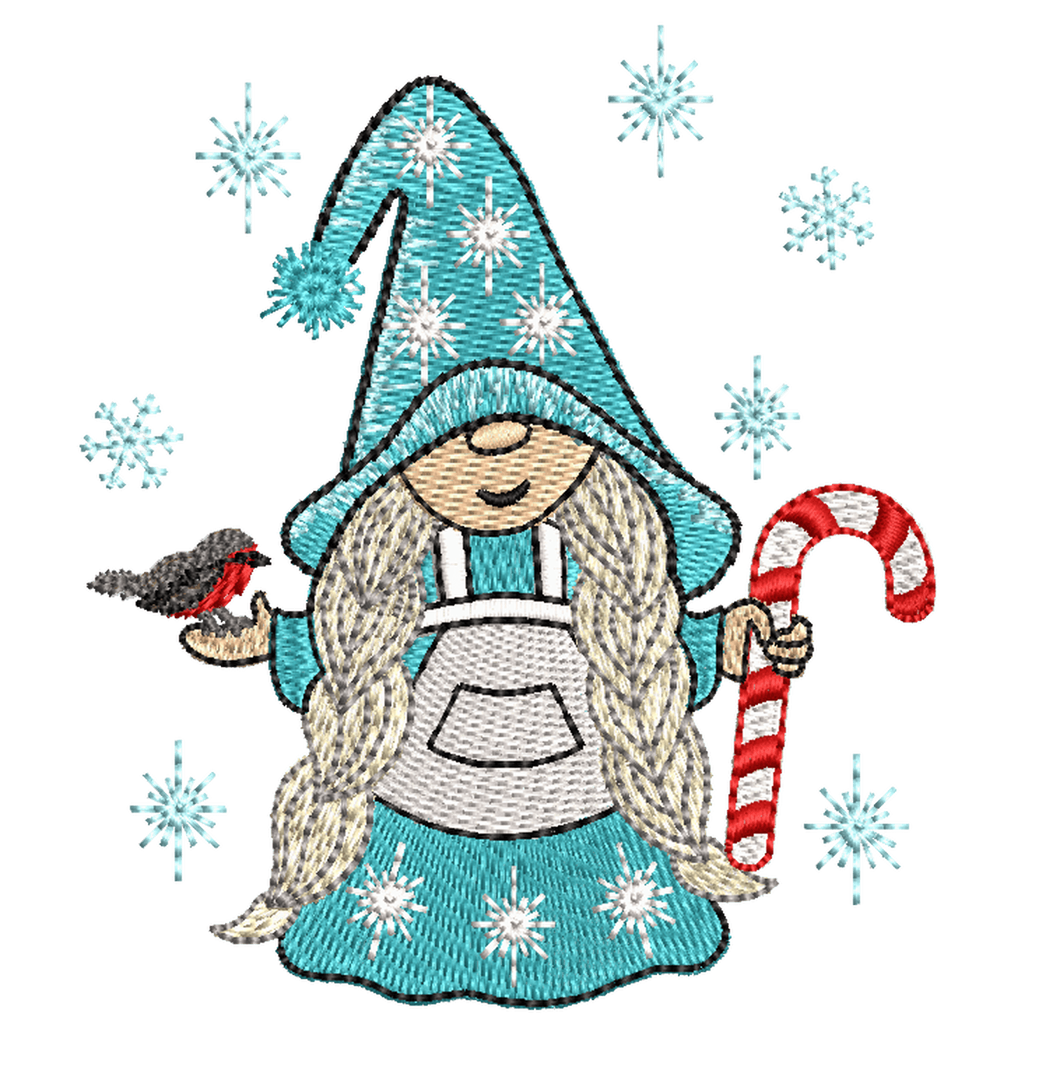 Christmas Gnome: Embroidery Design - FineryEmbroidery