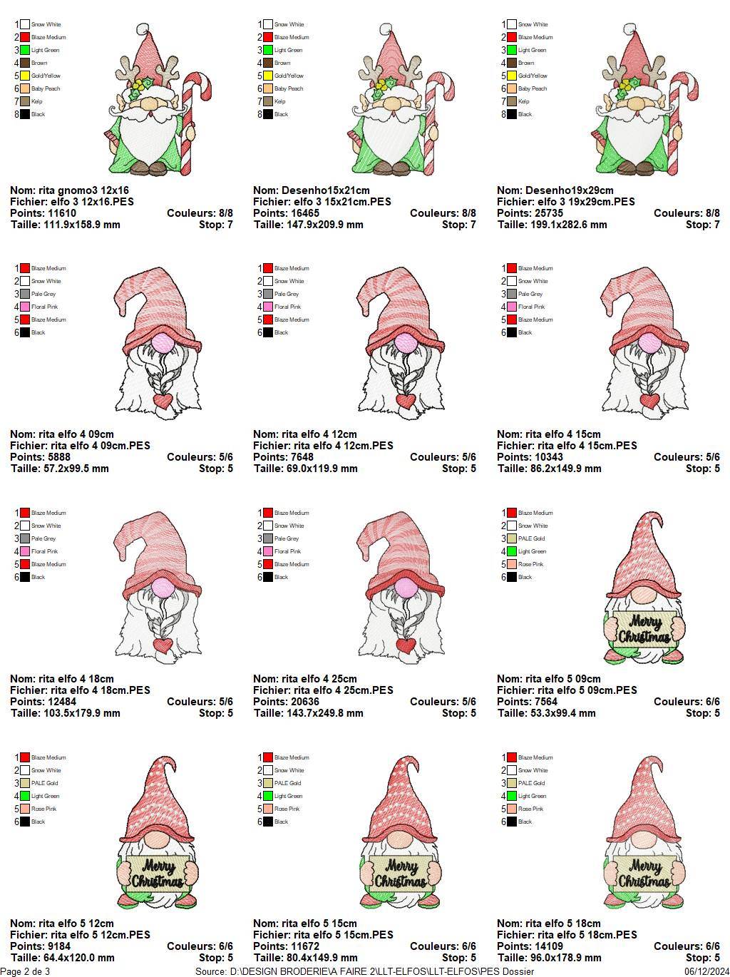 Christmas Gnome Embroidery Design Pack – Festive Holiday Collection - FineryEmbroidery