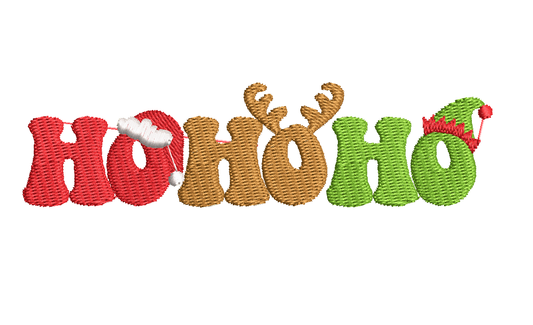 Christmas HoHoHo : Embroidery Design - FineryEmbroidery