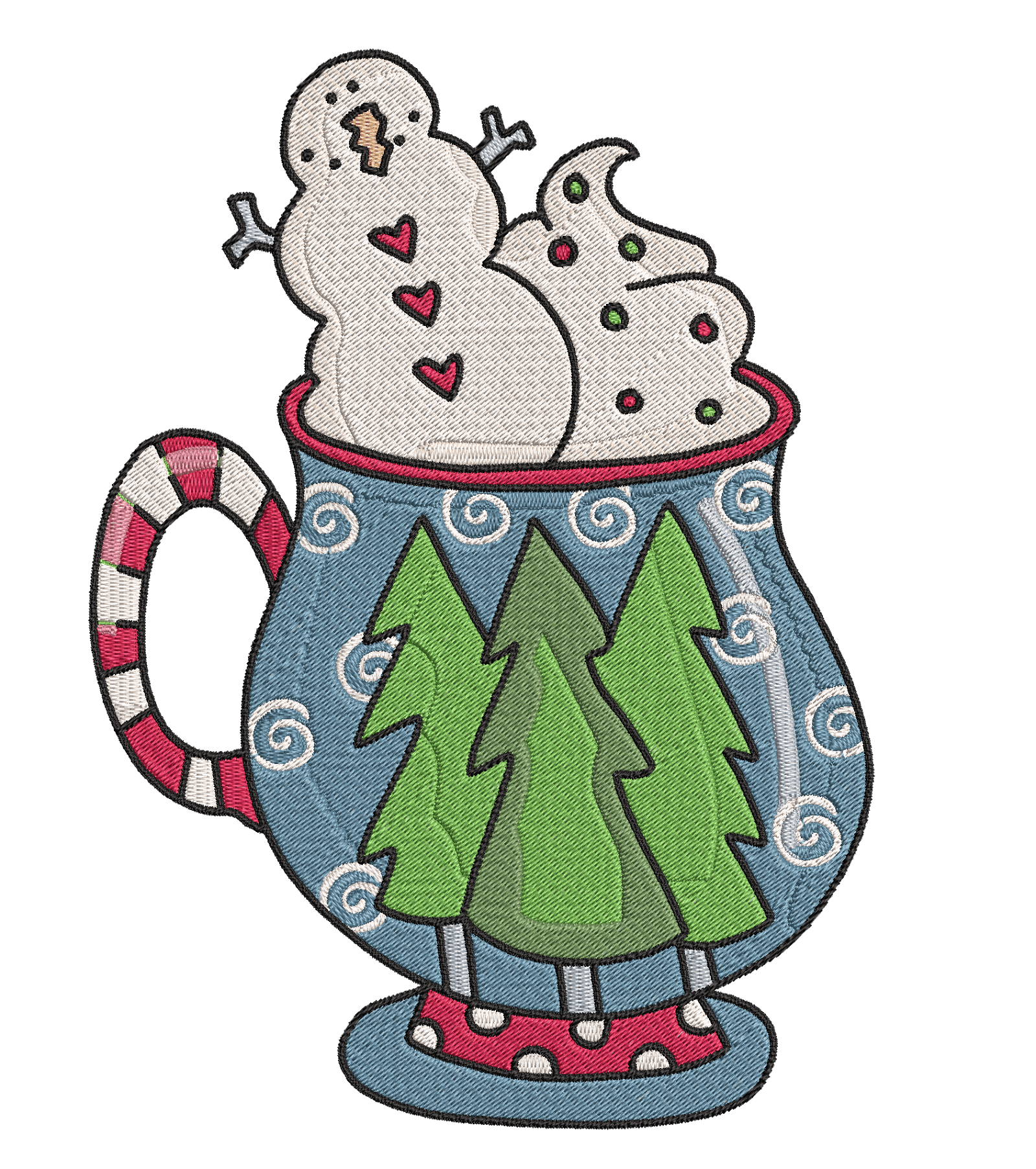 Christmas Mugs - Designs Pack : Embroidery Design - FineryEmbroidery