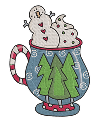 Christmas Mugs - Designs Pack : Embroidery Design - FineryEmbroidery