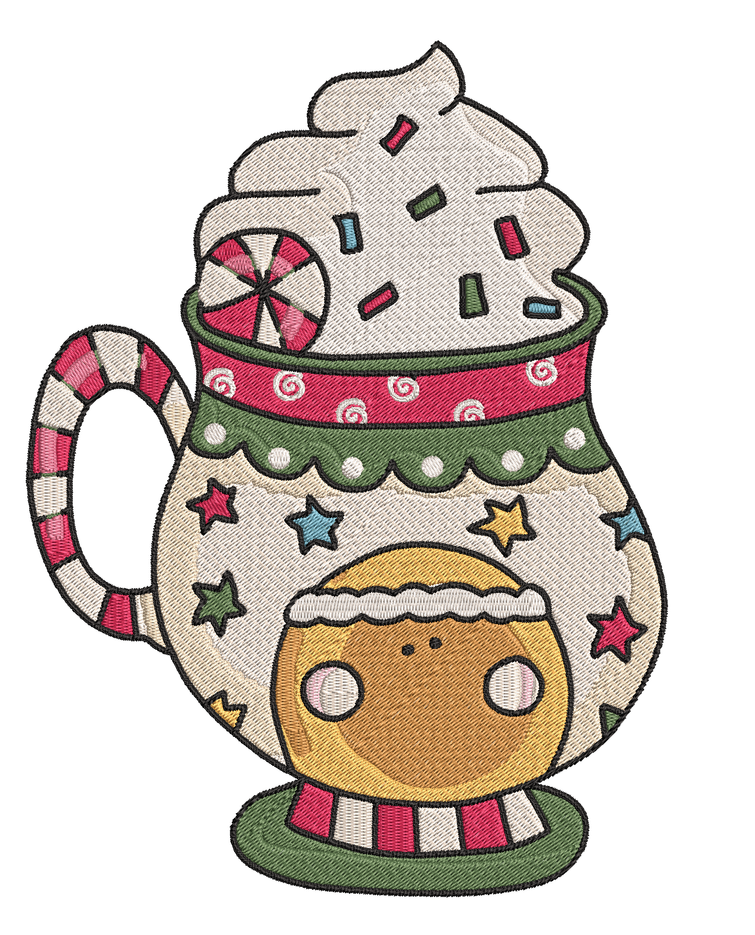 Christmas Mugs - Designs Pack : Embroidery Design - FineryEmbroidery