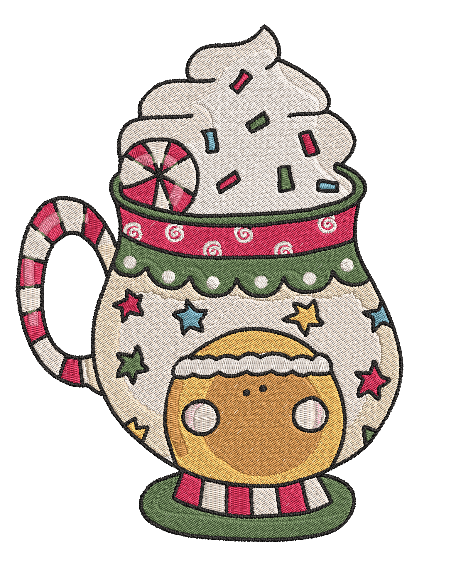 Christmas Mugs - Designs Pack : Embroidery Design - FineryEmbroidery