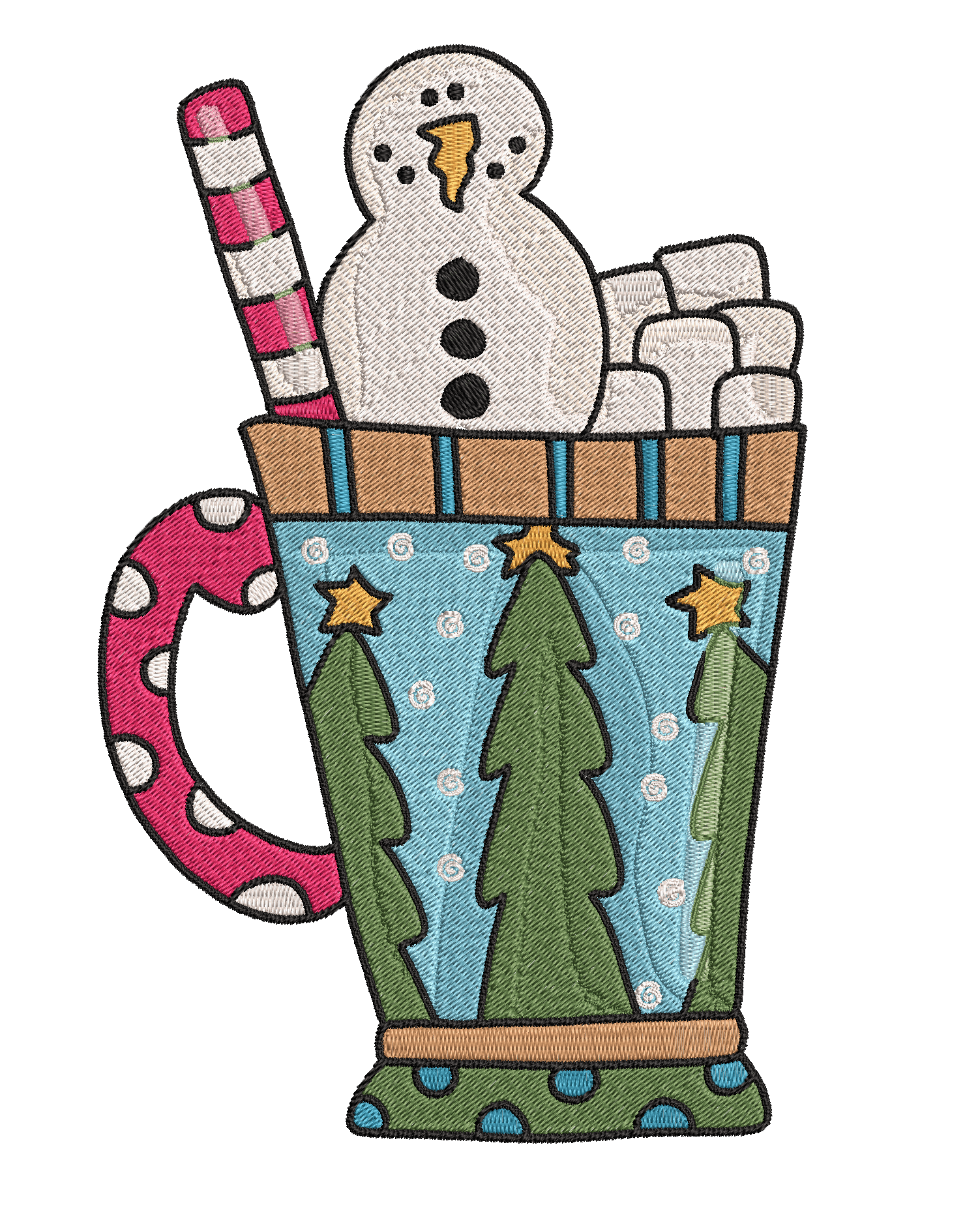 Christmas Mugs - Designs Pack : Embroidery Design - FineryEmbroidery