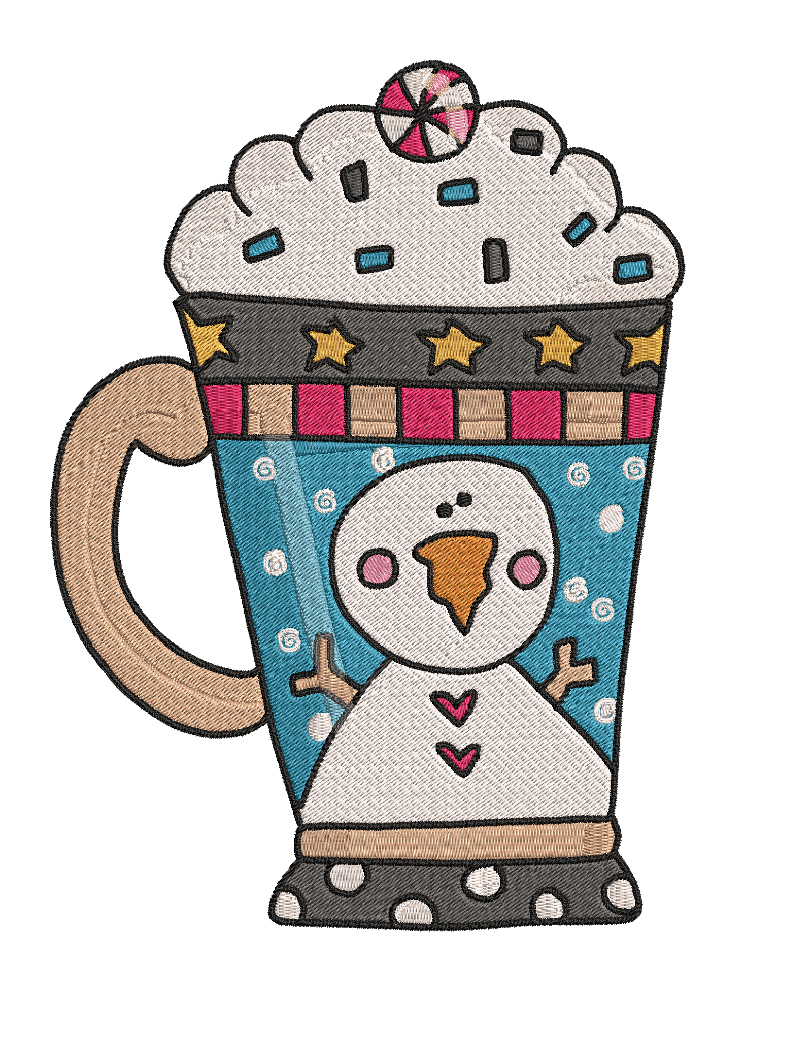 Christmas Mugs - Designs Pack : Embroidery Design - FineryEmbroidery