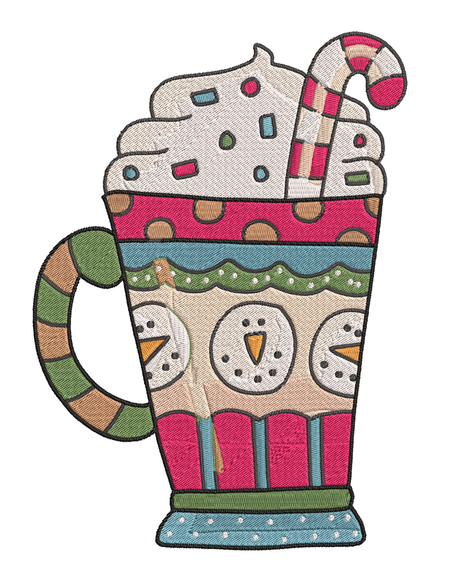 Christmas Mugs - Designs Pack : Embroidery Design - FineryEmbroidery