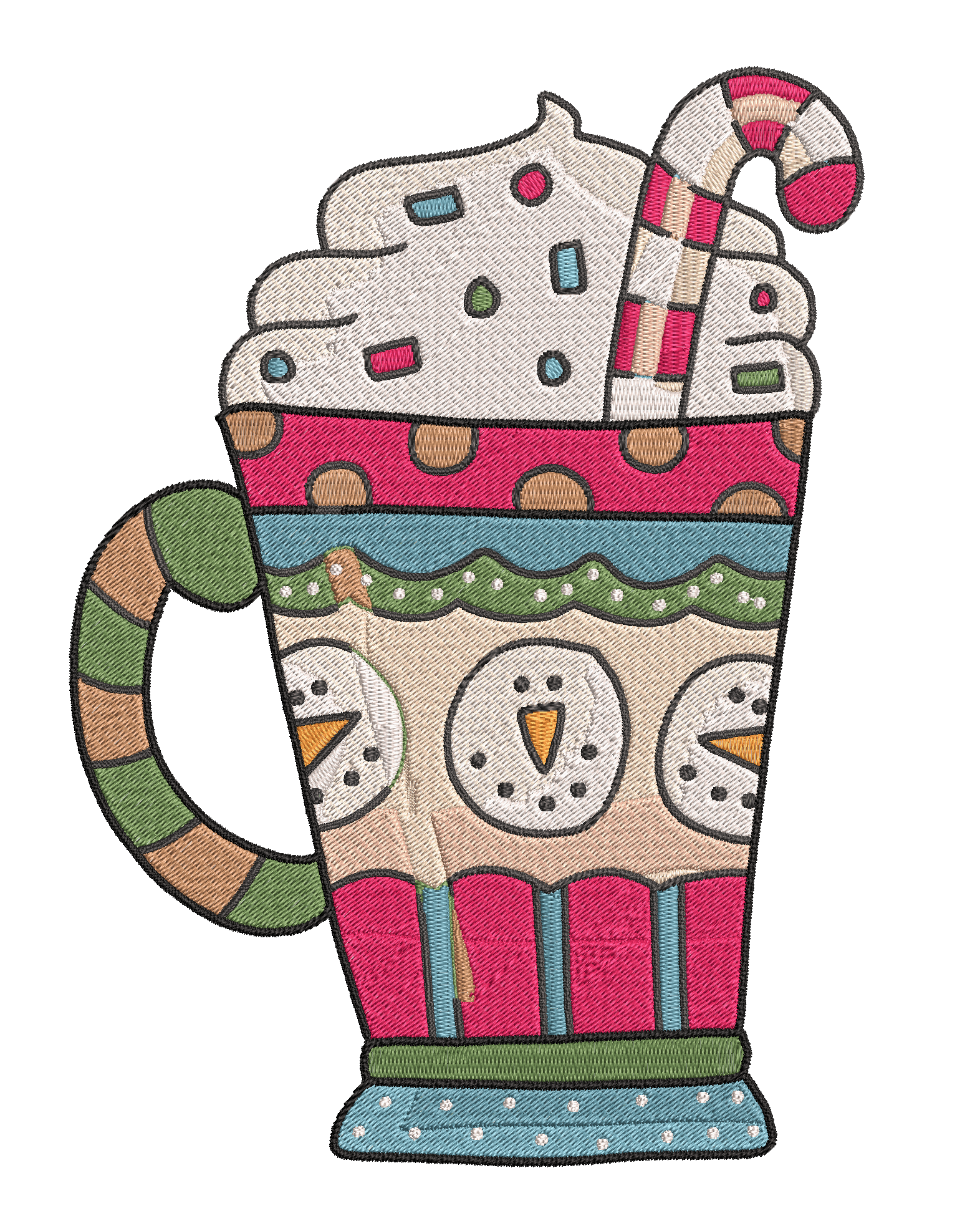 Christmas Mugs - Designs Pack : Embroidery Design - FineryEmbroidery