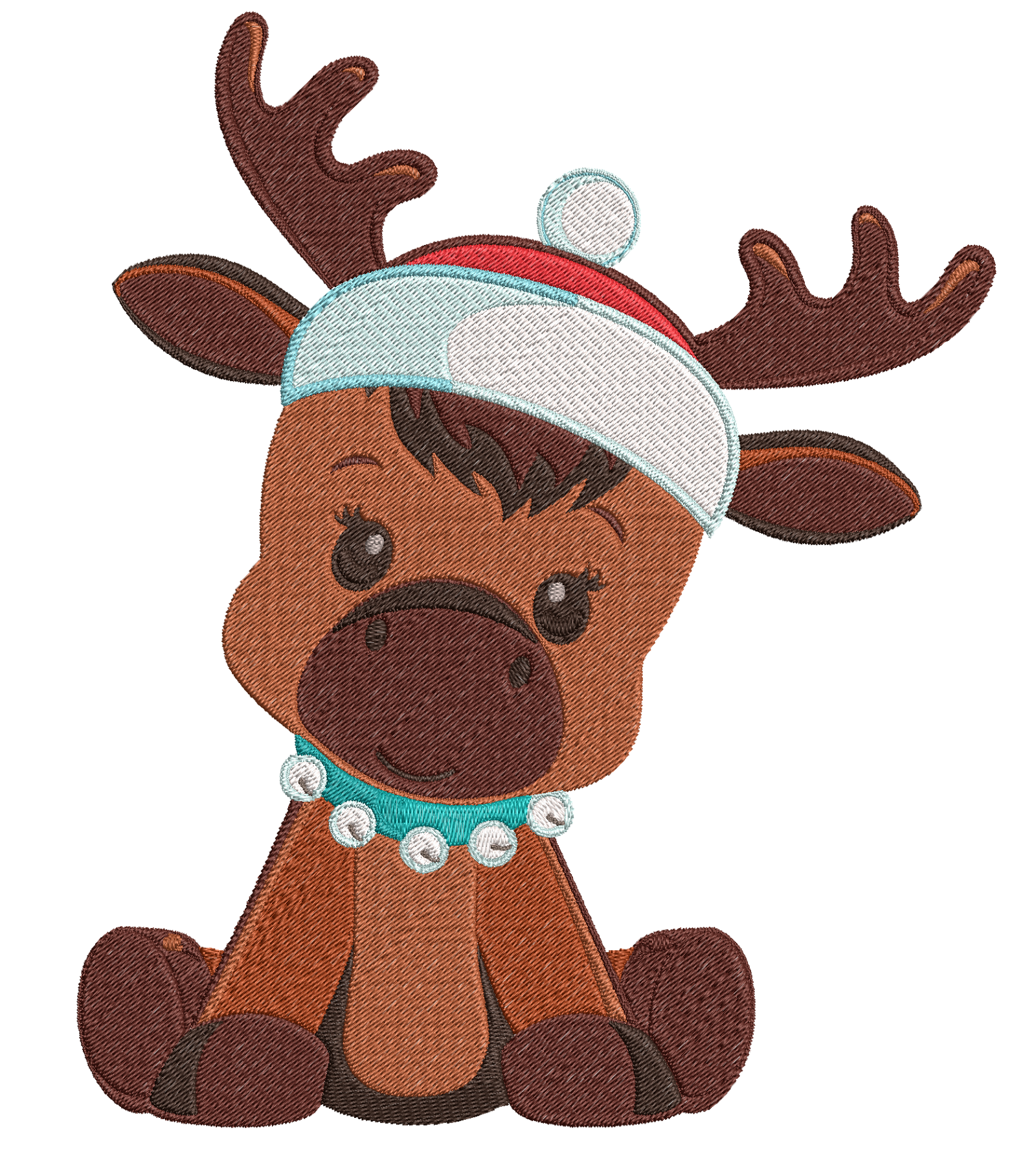 Christmas Reindeer: Embroidery Design - FineryEmbroidery