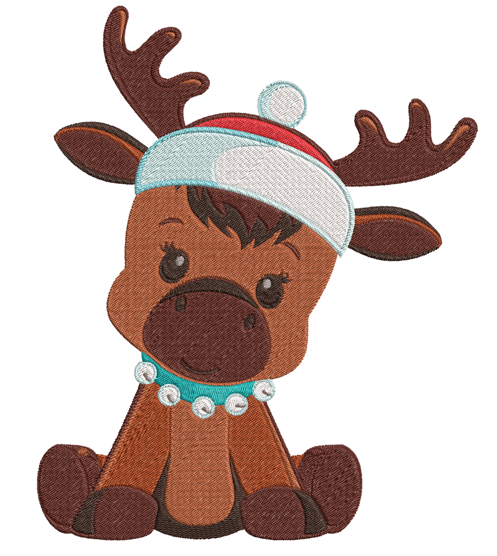 Christmas Reindeer: Embroidery Design - FineryEmbroidery