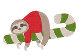 Christmas Sloth: Embroidery Design - FineryEmbroidery