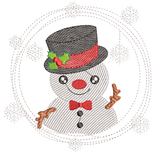 Christmas Snowman: Embroidery Design - FineryEmbroidery