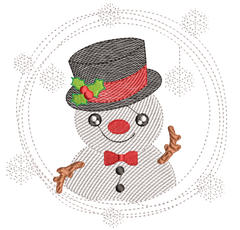 Christmas Snowman: Embroidery Design - FineryEmbroidery