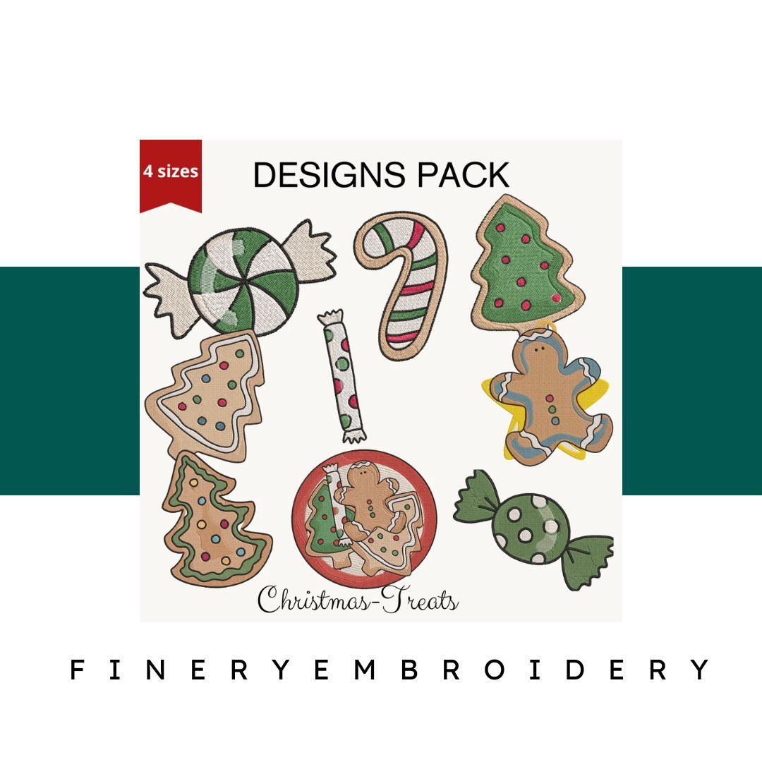 Christmas Treats - Designs Pack : Embroidery Design - FineryEmbroidery