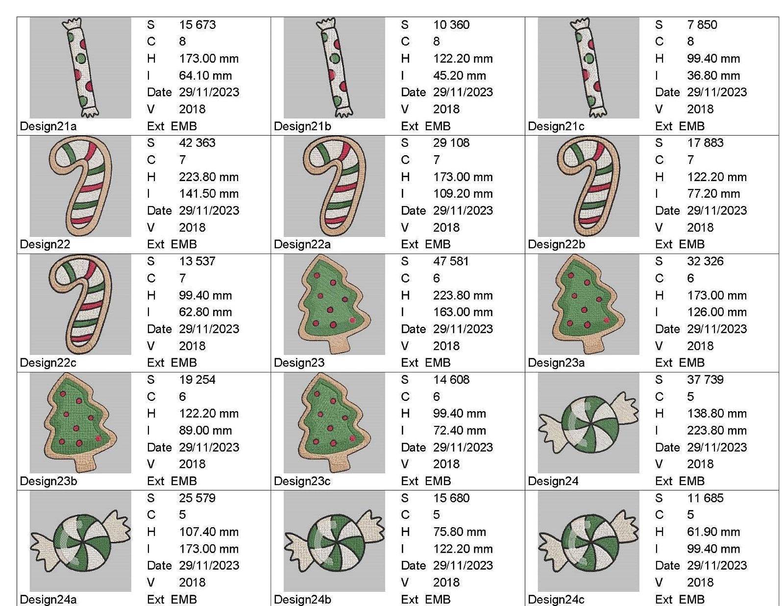 Christmas Treats - Designs Pack : Embroidery Design - FineryEmbroidery