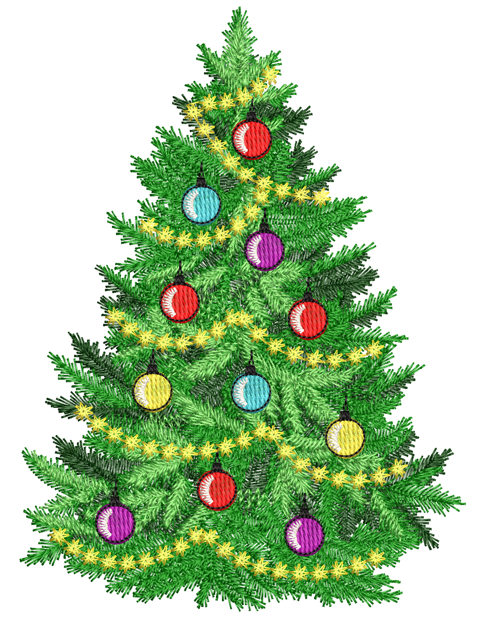 Christmas Tree: Embroidery Design - FineryEmbroidery