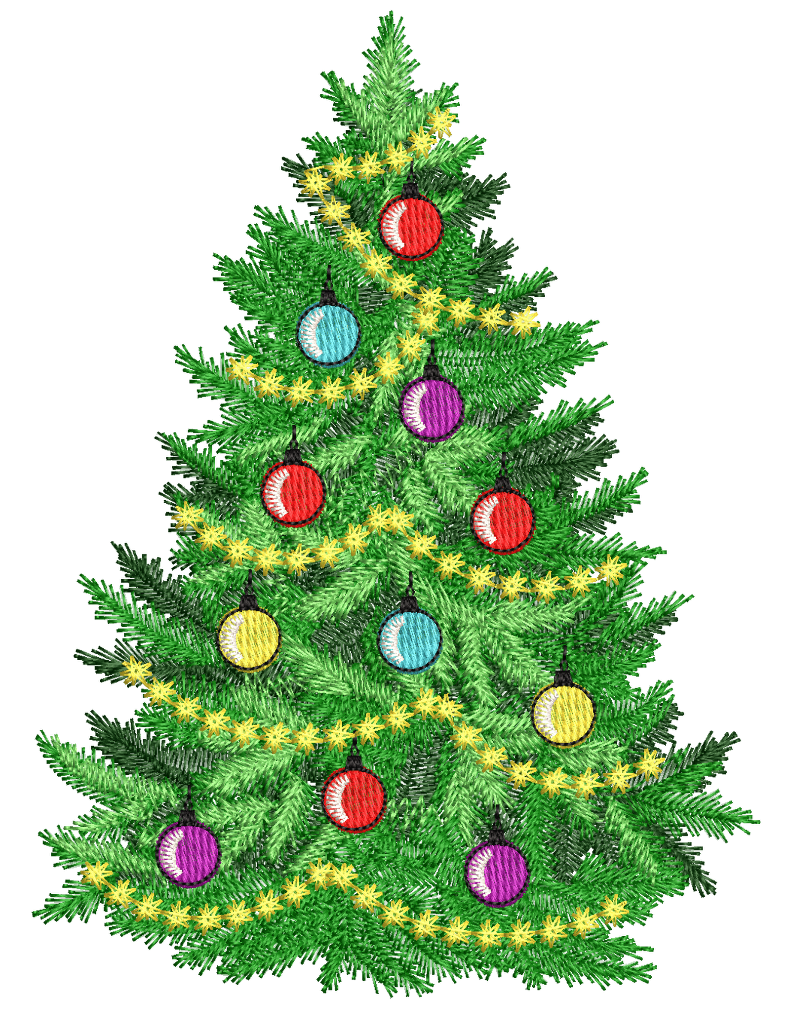 Christmas Tree: Embroidery Design - FineryEmbroidery