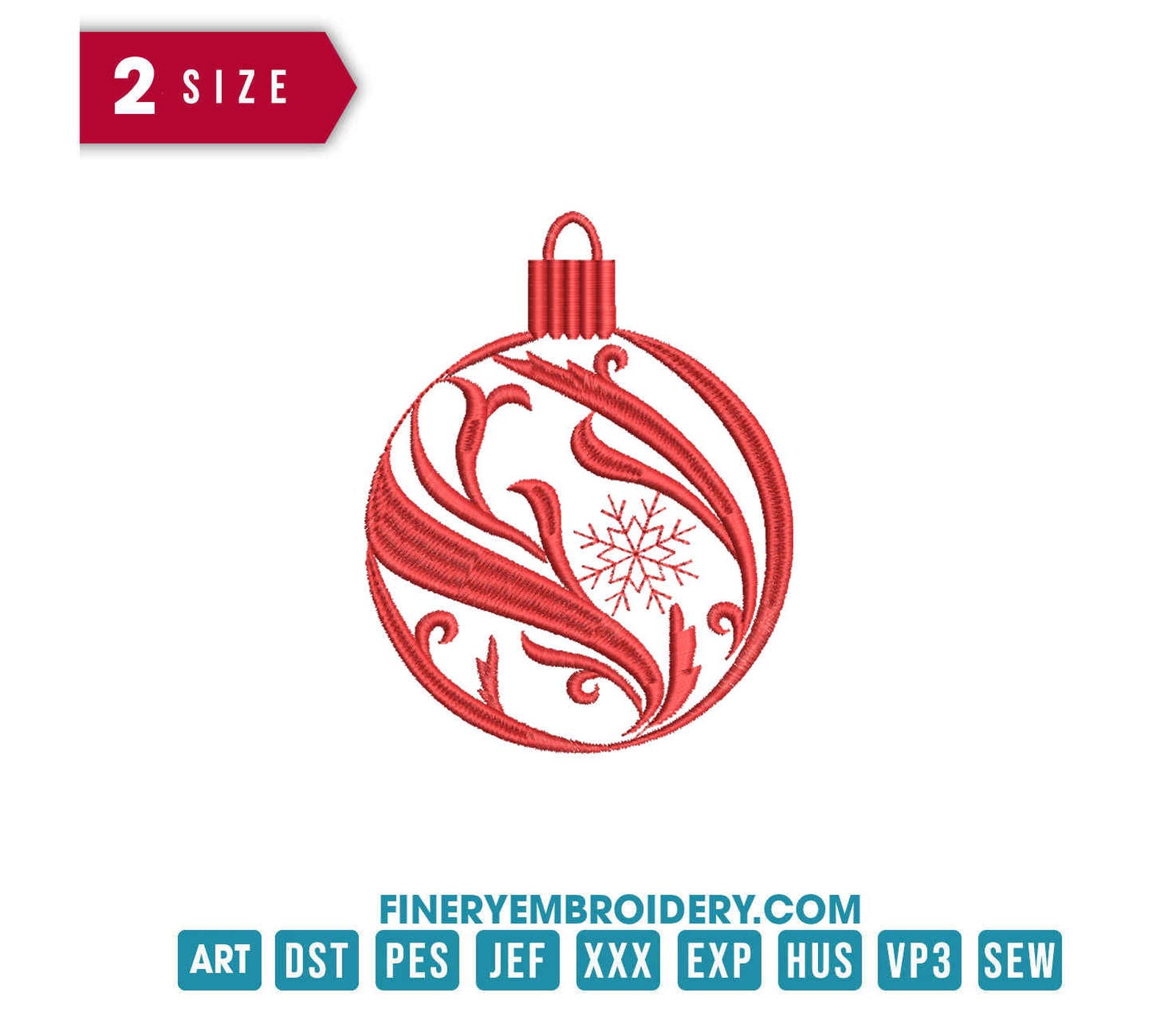 Christmas ornament baubles : Embroidery Design - FineryEmbroidery