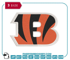 Cincinnati Bengals Embroidery Design 1 - FineryEmbroidery