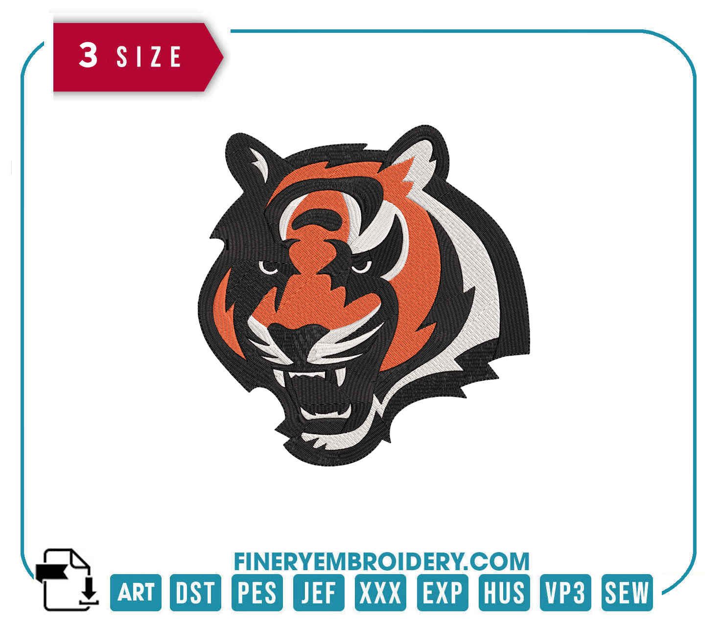 Cincinnati Bengals Embroidery Design 4 - FineryEmbroidery