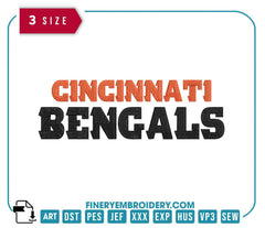 Cincinnati Bengals Embroidery Design 7 - FineryEmbroidery